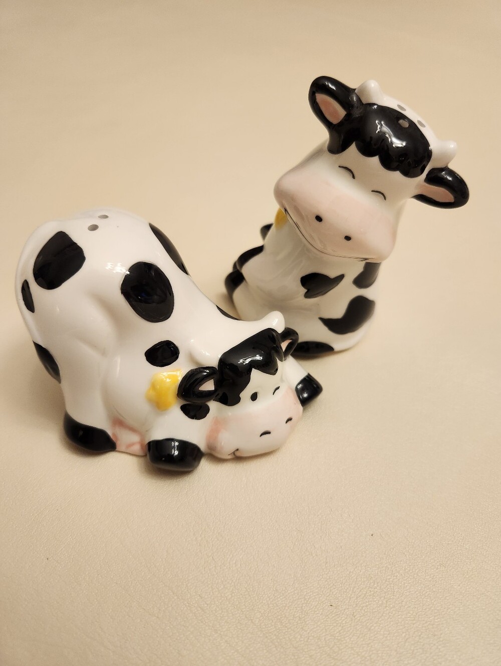 Vintage Cow Salt and Pepper Shakers